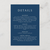 Nautical Blue Anchor Stilvolle Hochzeit im moderne Begleitkarte (Vorderseite)