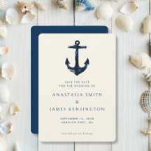 Nautical Blue Anchor Stilvolle Hochzeit im moderne