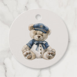 Nautical Blue Baby Bear Personalisiert Geschenkanhänger