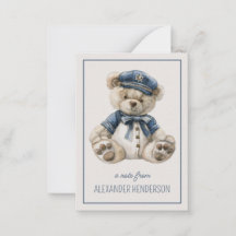 Nautical Blue Baby Bear Personalisiert