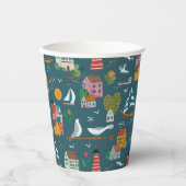 Nautical Blue Baby Dusche Party Pappbecher (Vorderseite)