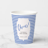 Nautical Blue Baby Duschpapierkassetten Pappbecher (Vorderseite)