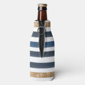 Nautical Blue Boat Ahoy Es ist eine Baby-Dusche Flaschenkühler (Flasche Rückseite)