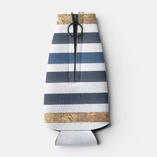 Nautical Blue Boat Ahoy Es ist eine Baby-Dusche Flaschenkühler (Rückseite)