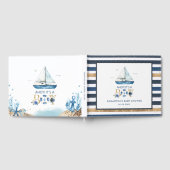 Nautical Blue Boat Ahoy Es ist eine Baby-Dusche Gästebuch (Voll)