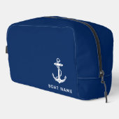 Nautical Blue Boat Anchor Custom Cruise Swag Waschbeutel (Rechte Ecke)