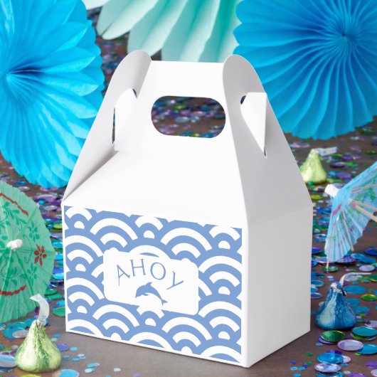 Nautical Blue Boho Baby Dusche Geschenkschachtel (Party)