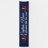 Nautical Blue Boy Party Pirate Banner (Vertikal)