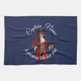 Nautical Blue Boy Party Pirate Geschirrtuch