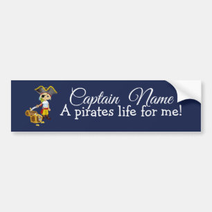 Nautical Blue Boy Party Pirates Skateboard Autoaufkleber