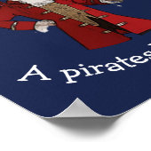 Nautical Blue Boy Pirate Poster (Ecke)