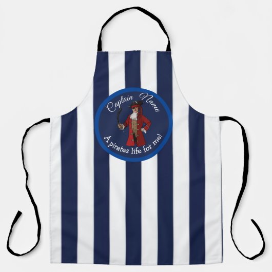 Nautical Blue Boy Pirate Schürze (Vorderseite)
