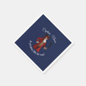 Nautical Blue Boy Pirate Serviette (Ecke)
