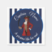 Nautical Blue Boy Pirate Serviette (Vorderseite)