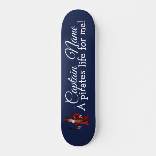 Nautical Blue Boy Pirate Skateboard (Vorne)