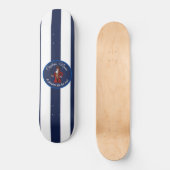 Nautical Blue Boy Pirate Skateboard (Vorderseite)
