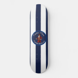Nautical Blue Boy Pirate Skateboard