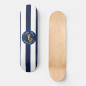 Nautical Blue Boy Pirate Skateboard (Vorderseite)