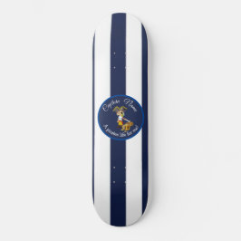 Nautical Blue Boy Pirate Skateboard