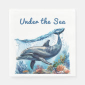 Nautical Blue Boy unter der Sea Baby-Dusche Serviette (Vorderseite)