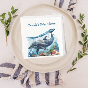 Nautical Blue Boy unter der Sea Baby-Dusche Serviette