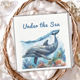 Nautical Blue Boy unter der Sea Baby-Dusche Serviette