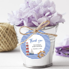 Nautical Blue Danke Baby Dusche Geschenkanhänger