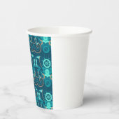 Nautical Blue Design Pappbecher (Links)