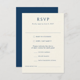 Nautical Blue Fish Stilvolle Hochzeit des modernen RSVP Karte