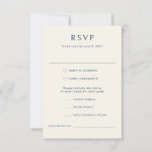 Nautical Blue Fish Stilvolle Hochzeit des modernen RSVP Karte (Vorderseite)