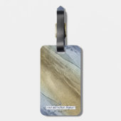 #Nautical Blue & Gold #Wedding Datum speichern Gepäckanhänger (Rückseite vertikal)