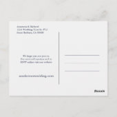 Nautical Blue Muschel Budget Hochzeit Einladung Postkarte (Rückseite)