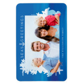 Nautical Blue Seas & Greetings Ocean Foto Frame Magnet (Vertikal)