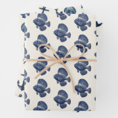 Nautical Blue Seaside Anchor Muschel Fish Geschenkpapier Set (Beispiel)