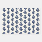 Nautical Blue Seaside Anchor Muschel Fish Geschenkpapier Set (Vorderseite)
