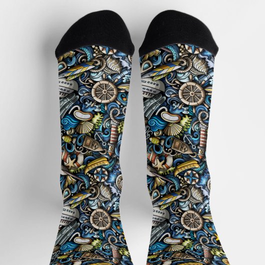 Nautical Blue Socken (Oben)