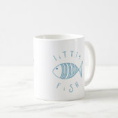 Nautical Blue Stripe Little Fish Kaffeetasse (VorderseiteRechts)