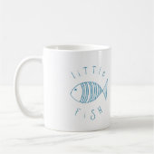 Nautical Blue Stripe Little Fish  Kaffeetasse (Links)