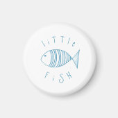 Nautical Blue Stripe Little Fish Magnet (Vorne)
