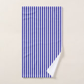 Nautical Blue Stripe Red Anchor Badhandtuch Set (Handtuch)