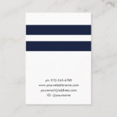 Nautical Blue Stripes Juwelier Earring Display Visitenkarte (Rückseite)