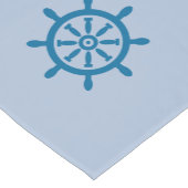 Nautical Blue Table Runner mit Schiffskunst Kurzer Tischläufer (Ecke)