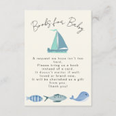 Nautical Blue Vooks For Baby Simple Boy´s Shower Begleitkarte (Vorderseite)