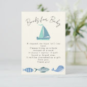 Nautical Blue Vooks For Baby Simple Boy´s Shower Begleitkarte (Stehend Vorderseite)