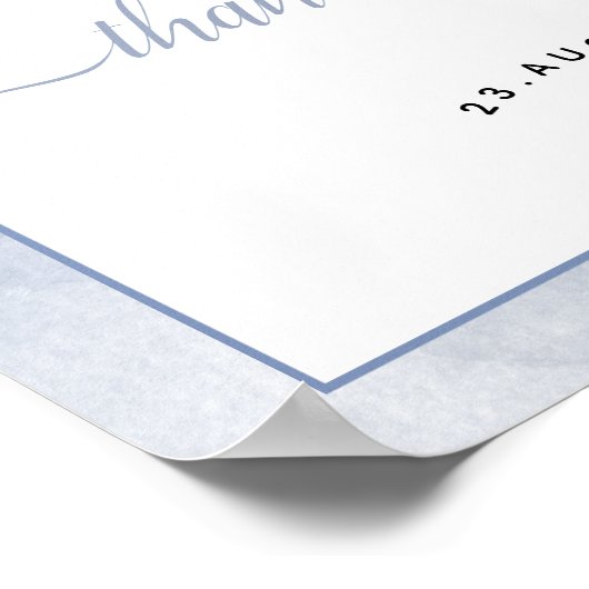 #Nautical Blue #Watercolor Cards & Gifts Wedding Poster (Ecke)