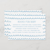 Nautical Blue Waves | Bücher für Baby Boy Dusche Begleitkarte (Vorne/Hinten)
