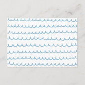 Nautical Blue Waves | Bücher für Baby Boy Dusche Begleitkarte (Rückseite)