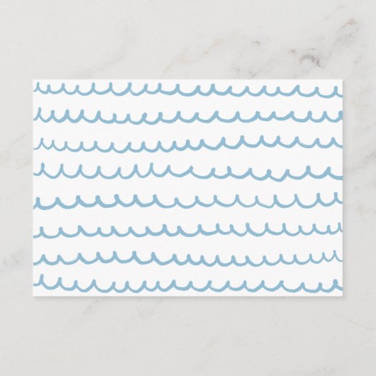 Nautical Blue Waves | Bücher für Baby Boy Dusche Begleitkarte (Rückseite)