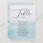 Nautical Blue Wedding Seating Chart. Eleganter Oze Einladung (Vorne/Hinten)