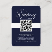 Nautical Blue Wedding Website QR Code Foto UAWG Begleitkarte (Vorderseite)